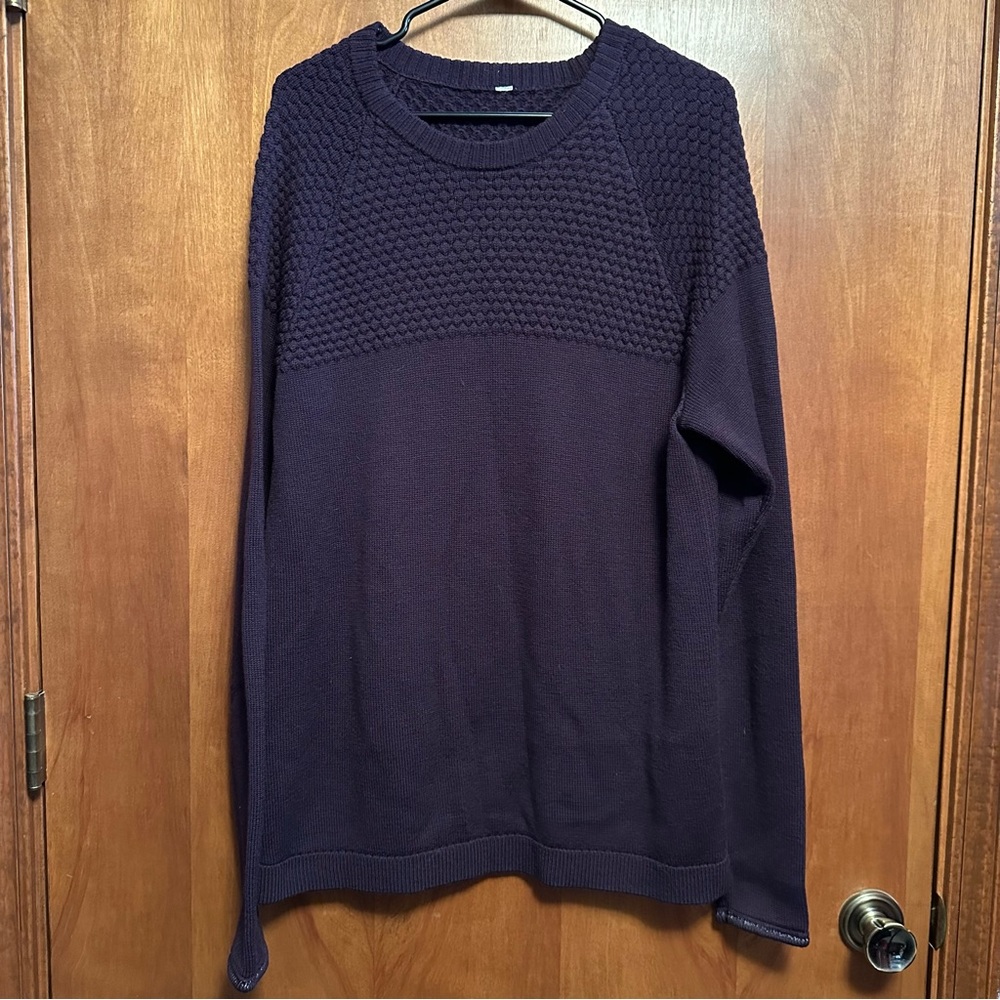 Lululemon Knit Sweater Dress Long Sleeve Plum‎ Purple Crewneck 14